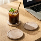 Marble Coasters for Drinks 3.5 Inch Round (Set of 6)