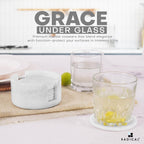 Marble Coasters for Drinks 3.5 Inch Round (Set of 6)