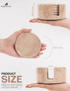 Marble Coasters for Drinks 3.5 Inch Round (Set of 6)