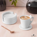 Marble Coasters for Drinks 3.5 Inch Round (Set of 6)