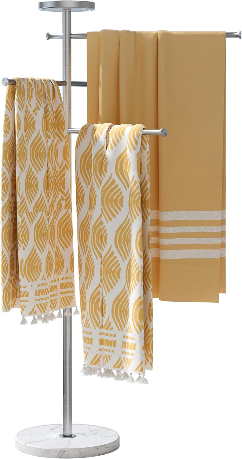 Marble Free Standing Towel Rail 150CM Tall