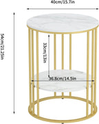 Marble Top Side Table : Small Circle End