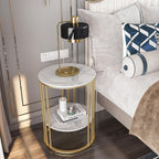 Marble Top Side Table : Small Circle End