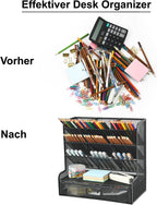 Marbrasse Mesh Desk Organiser Pen Holders Tidy Desktop