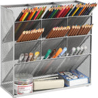 Marbrasse Mesh Desk Organiser Pen Holders Tidy Desktop