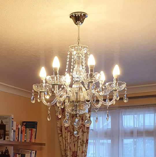 Maria Theresa Crystal Chandelier Clear K9 Glass Ceiling