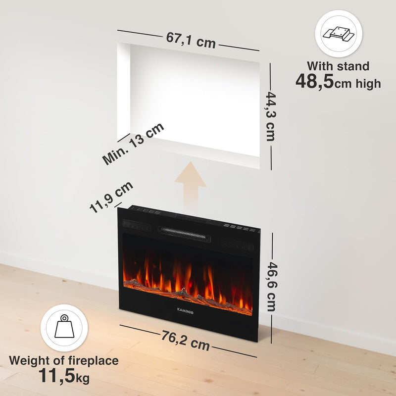 Marlon Pro 24 Electric Fire with Heater