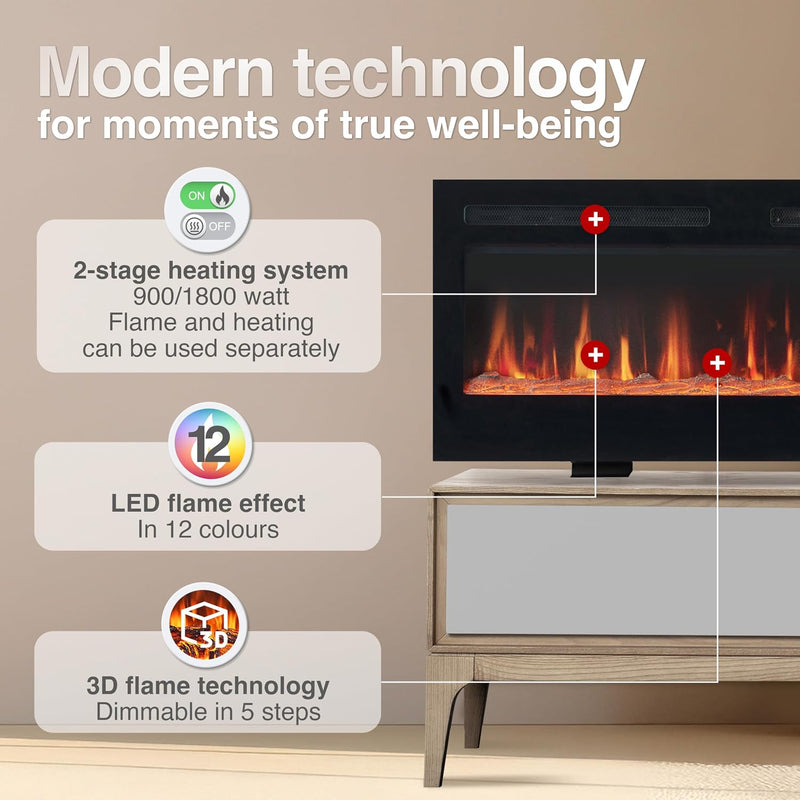 Marlon Pro 24 Electric Fire with Heater