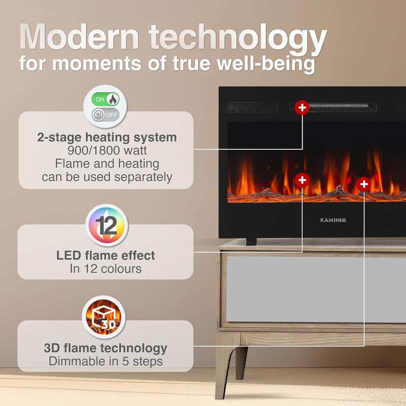 Marlon Pro 24 Electric Fire with Heater