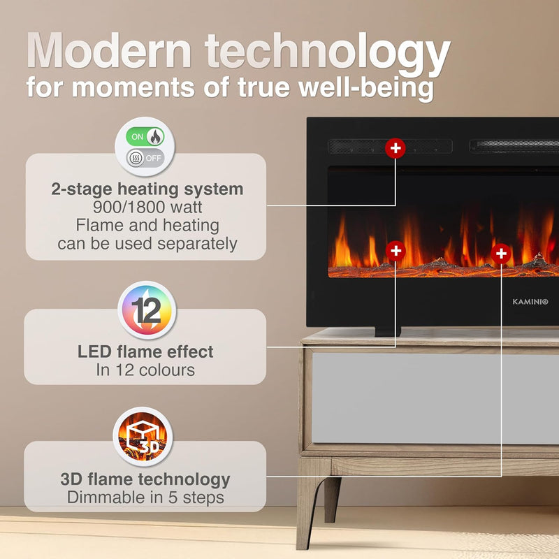 Marlon Pro 24 Electric Fire with Heater