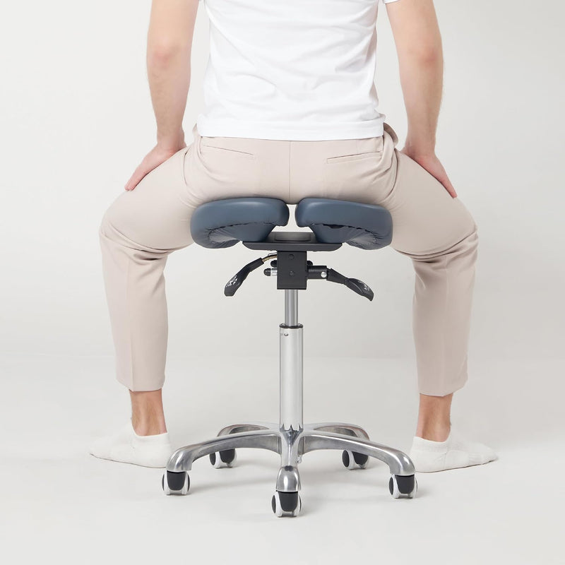 Master Massage Ergonomic Dentist Saddle Stool Split Rolling