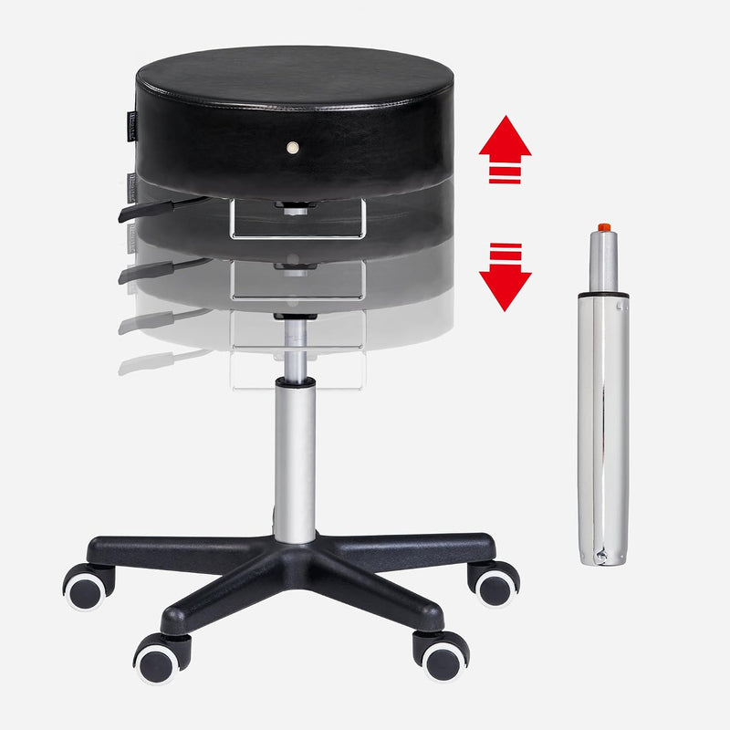Master Massage Glider Ergonomic Round Swivel Stool Adjustable