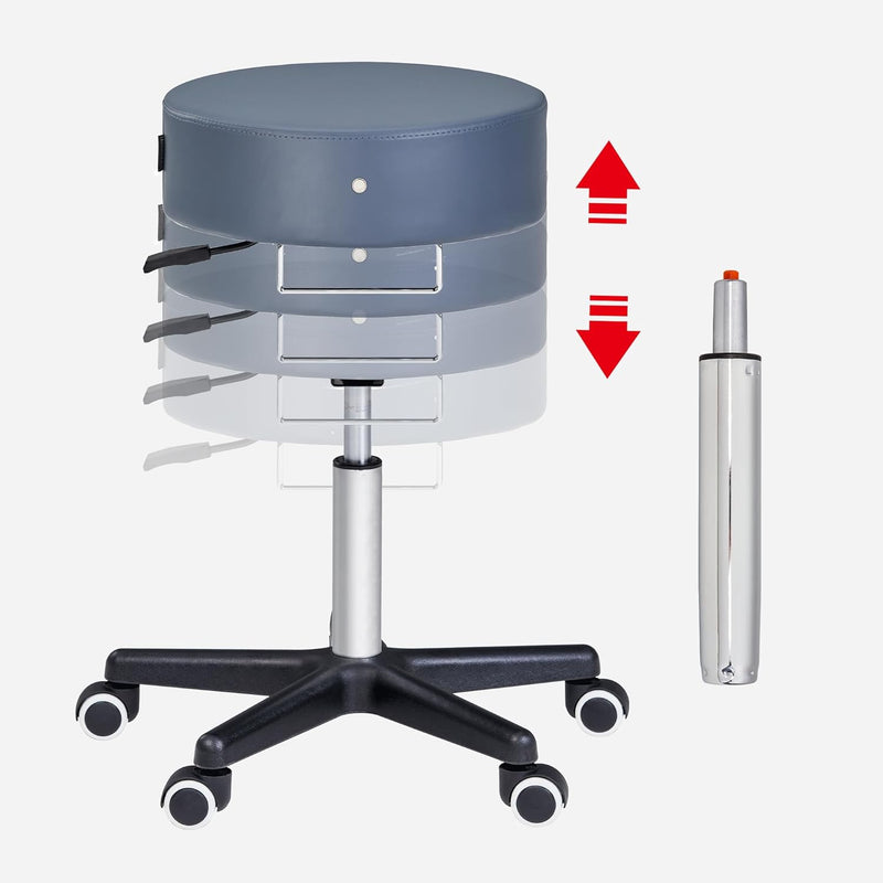Master Massage Glider Ergonomic Round Swivel Stool Adjustable