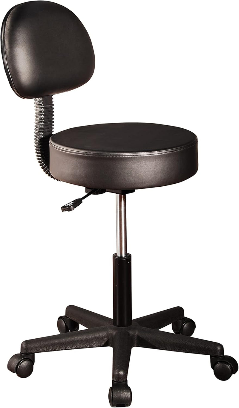 Master Massage Pneumatic Rolling Stool with Backrest 1count