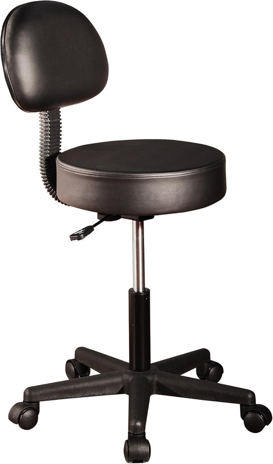 Master Massage Pneumatic Rolling Stool with Backrest 1count