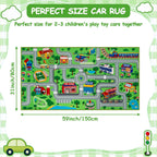 Mat for Children 80x150CM City Town Roads