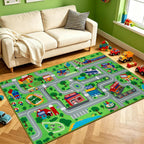 Mat for Children 80x150CM City Town Roads