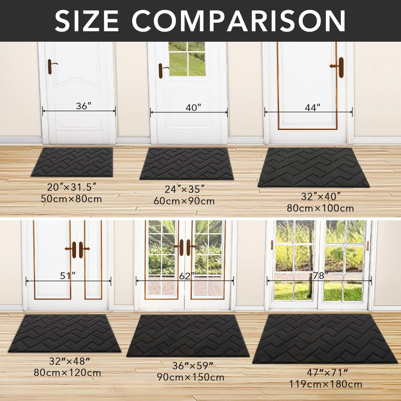 Mat Indoor Doormat Washable Dirt Trapper Non-Slip