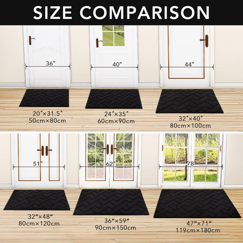 Mat Indoor Doormat Washable Dirt Trapper Non-Slip