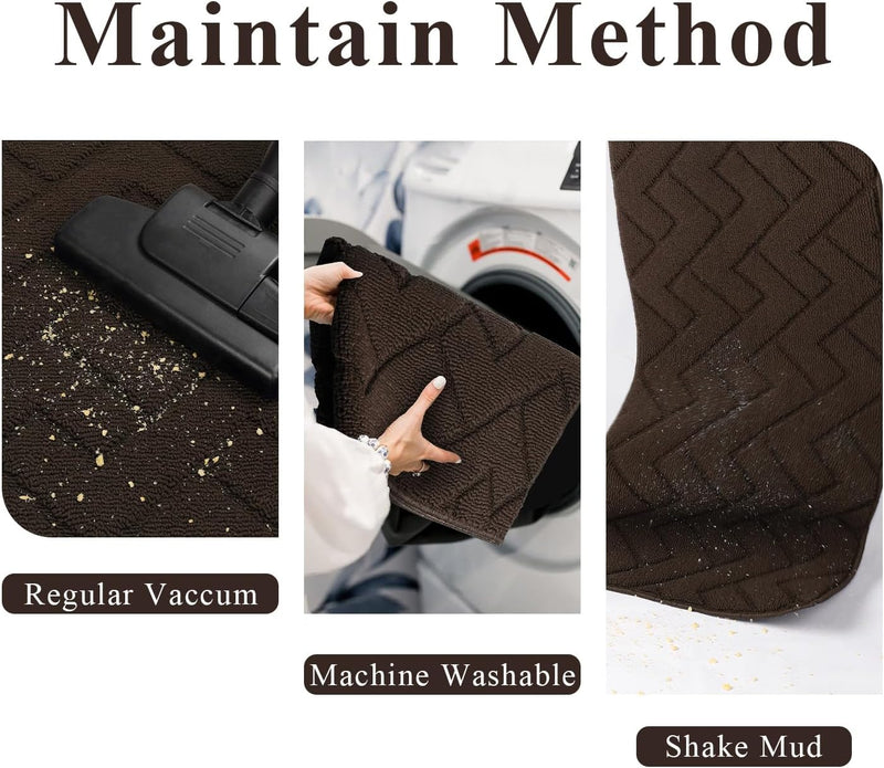 Mat Indoor Doormat Washable Dirt Trapper Non-Slip