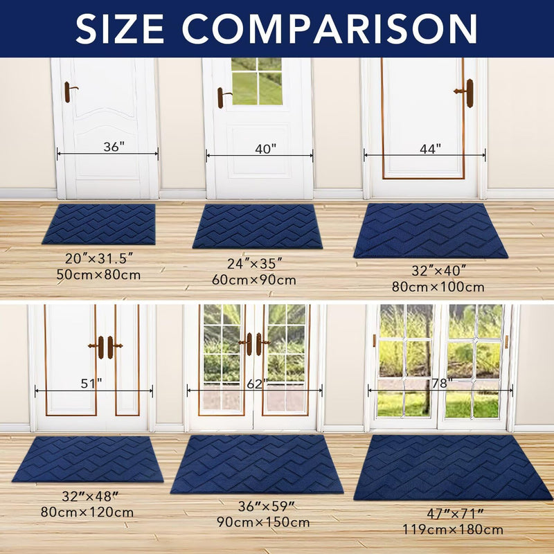 Mat Indoor Doormat Washable Dirt Trapper Non-Slip