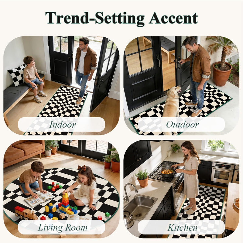 Mat Indoor Doormat Washable Dirt Trapper Non-Slip