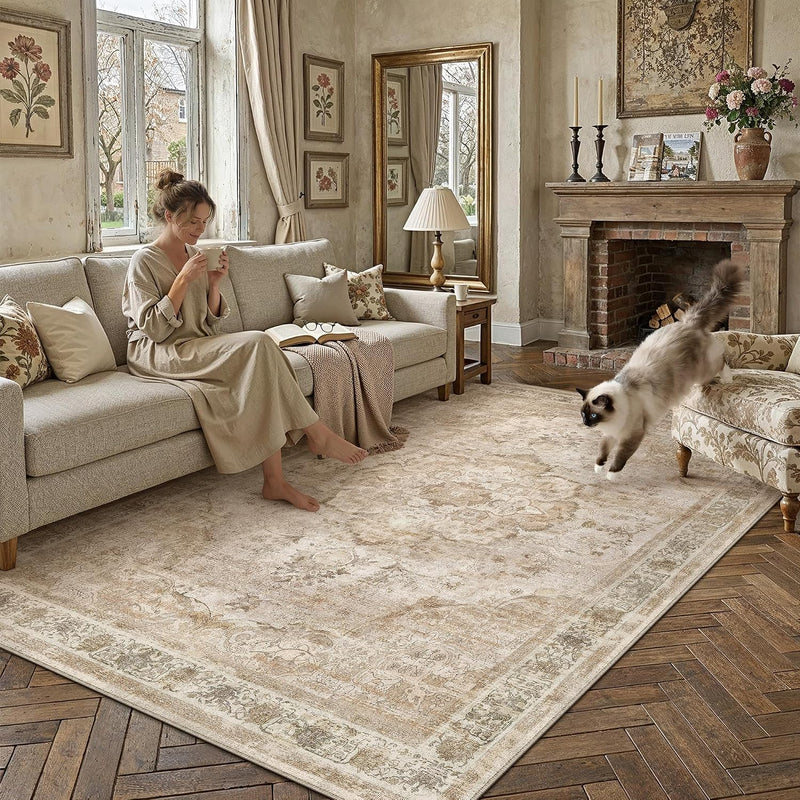 Rugs Living Room Large Washable Rug Vintage