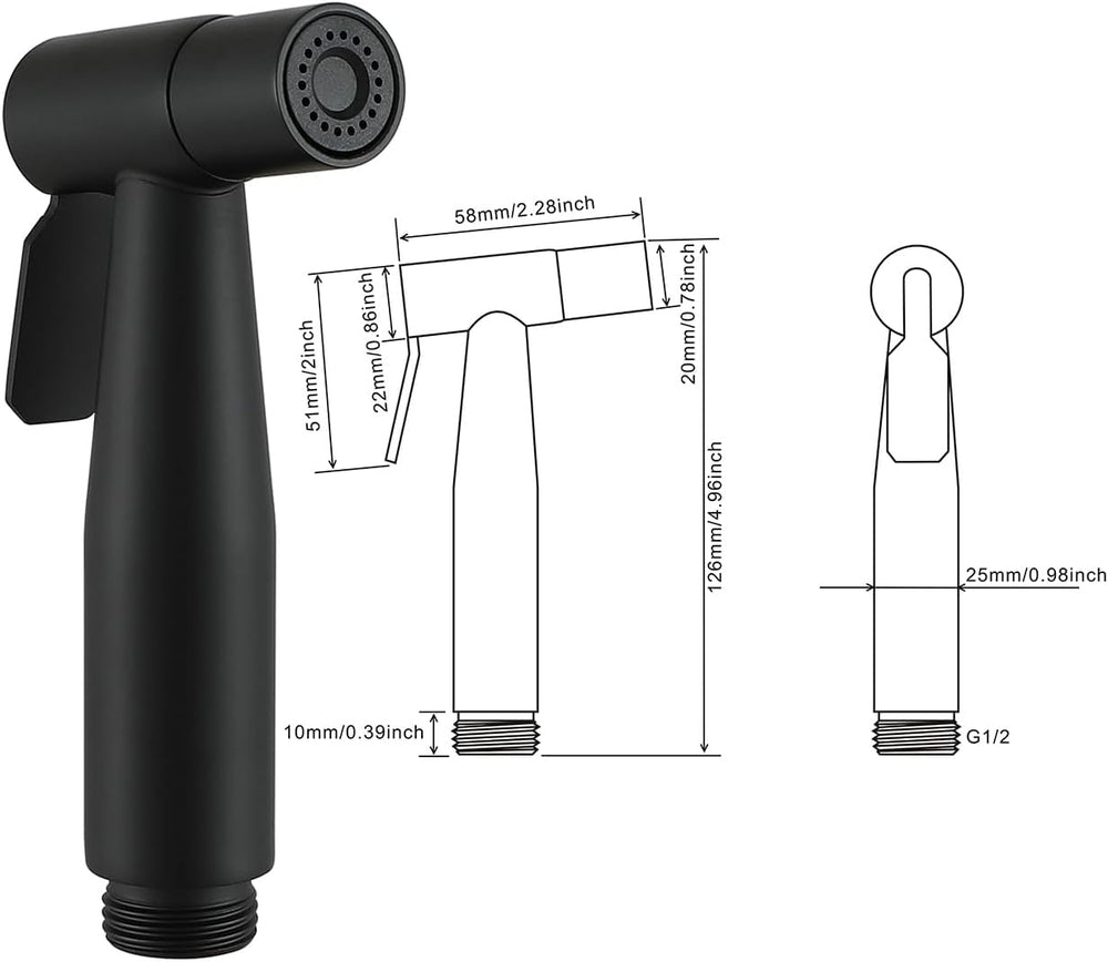 Matte Concealed Bidet Mixer Spray Set for Hot