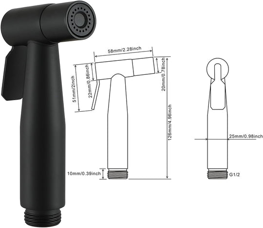 Matte Concealed Bidet Mixer Spray Set for Hot