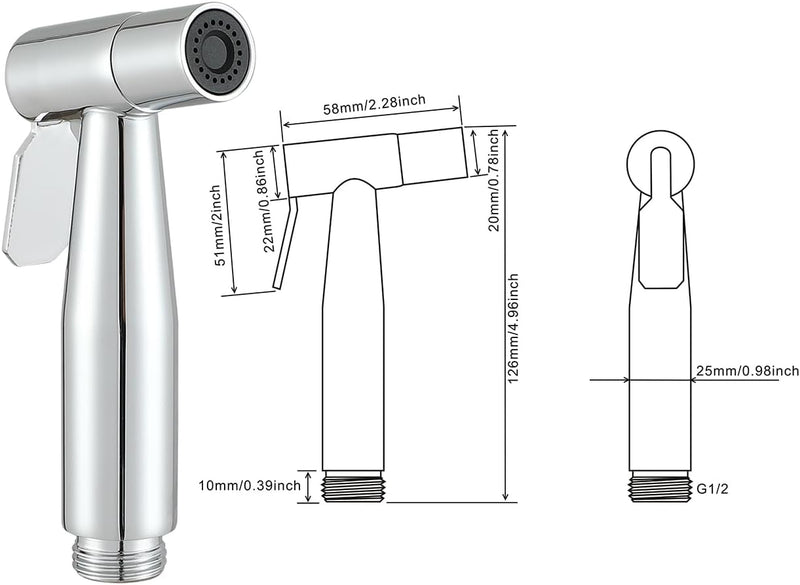 Matte Concealed Bidet Mixer Spray Set for Hot