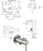 Matte Concealed Bidet Mixer Spray Set for Hot