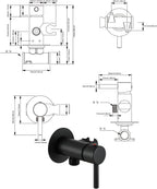 Matte Concealed Bidet Mixer Spray Set for Hot