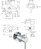 Matte Concealed Bidet Mixer Spray Set for Hot
