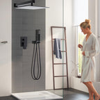 Matte Concealed Shower System Rainfall Head