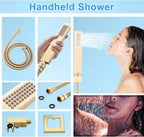 Matte Concealed Shower System Rainfall Head