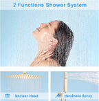 Matte Concealed Shower System Rainfall Head