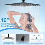 Matte Concealed Shower System Rainfall Head