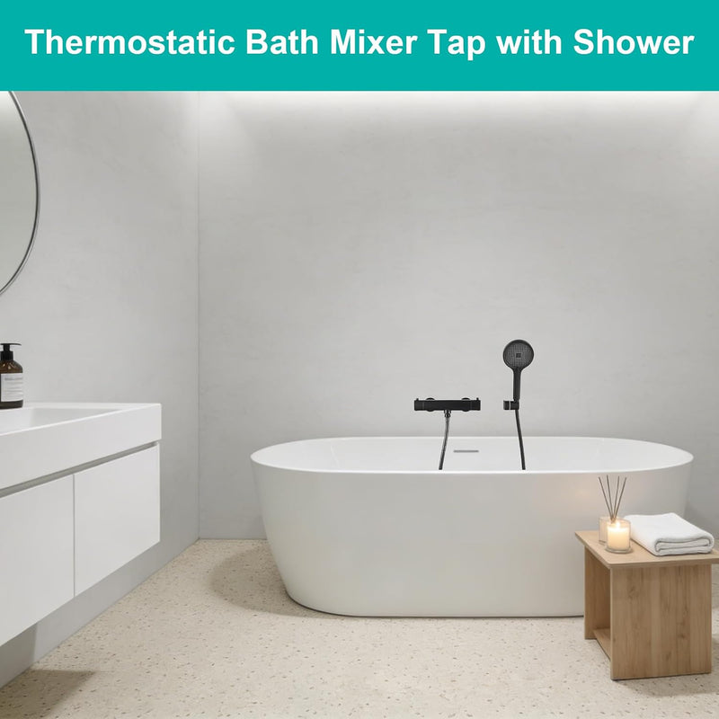 Matte Thermostatic Shower Mixer Combi Anti Scald 38degreesc