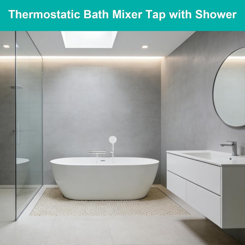 Matte Thermostatic Shower Mixer Combi Anti Scald 38degreesc