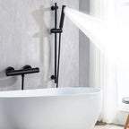 Matte Thermostatic Shower Mixer Set Wall Mounted Bathroom