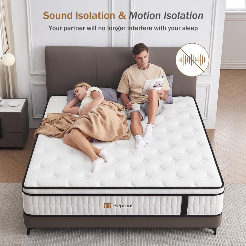Mattress 10.2 Inch Bed 7-Zone Pocket Sprung Medium