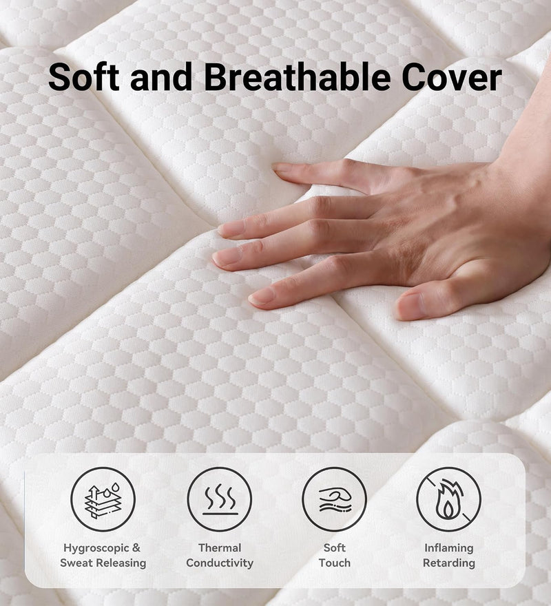 Mattress 10.6 Inch Gel Memory Foam Pocket Sprung