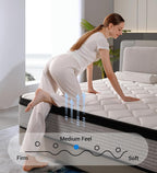 Mattress 10.6 Inch Gel Memory Foam Pocket Sprung