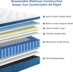 Mattress 10.6 Inch Medium Firm Hybrid with Gel