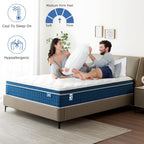 Mattress 10.6 Inch Medium Firm Hybrid with Gel