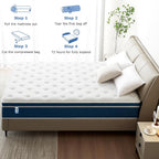 Mattress 10.6 Inch Medium Firm Hybrid with Gel