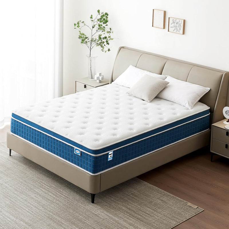 Mattress 10.6 Inch Medium Firm Hybrid with Gel