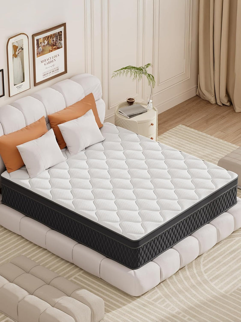 Mattress 10.6 Inch Memory Foam Pocket Sprung Bed
