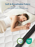 Mattress 10.6 Inch Memory Foam Pocket Sprung Bed