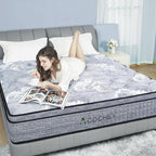 Mattress 10.6 Inch Memory Foam Sprung Hybrid 7-Zone